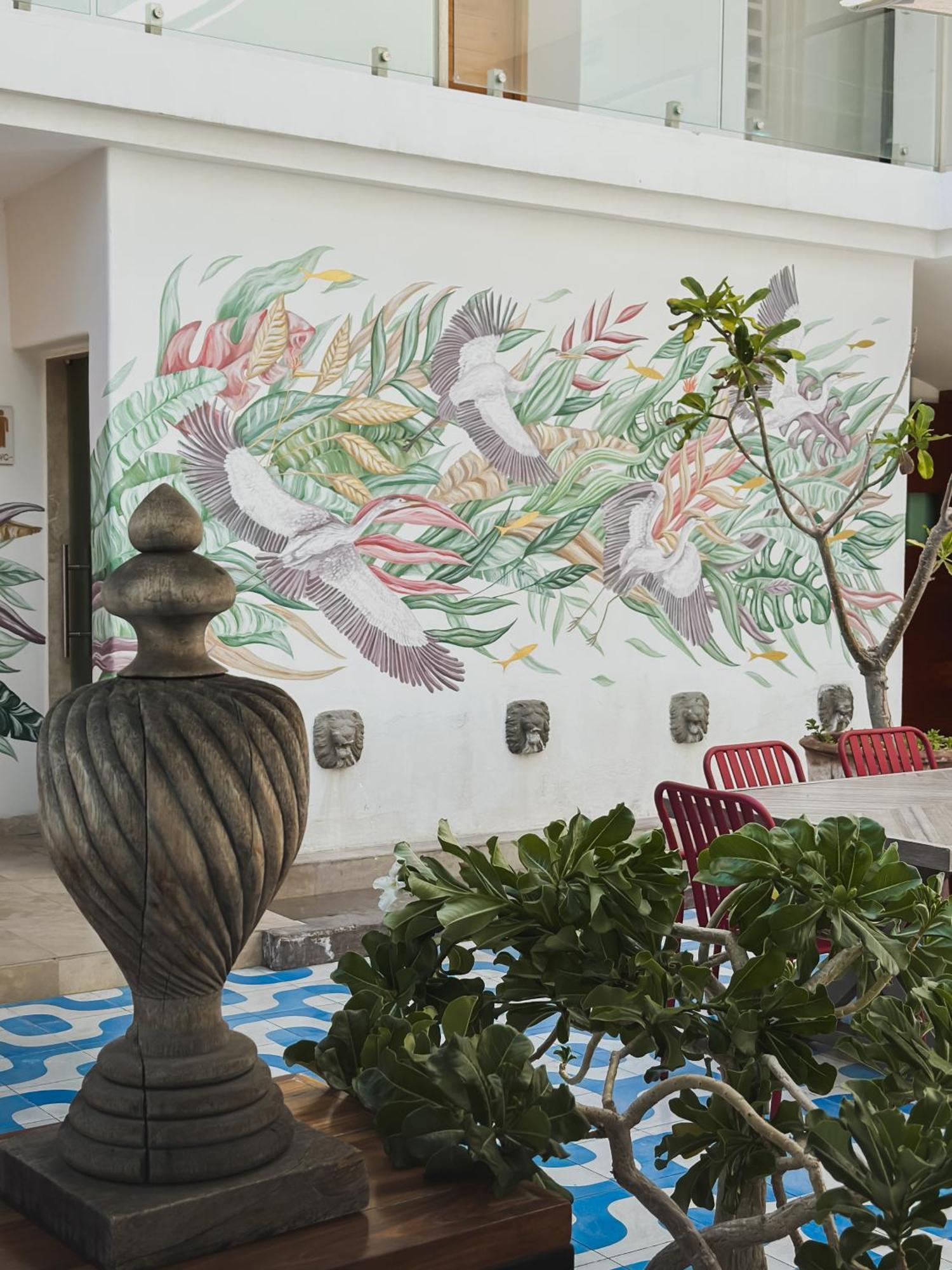 Hotel Catedral لاباز المظهر الخارجي الصورة Mural at the restaurant